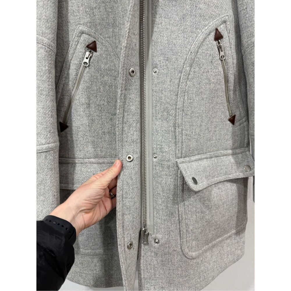 J Crew Stadium Cloth Fur Lined Wool Coat Size 0 - Picture 6 of 9